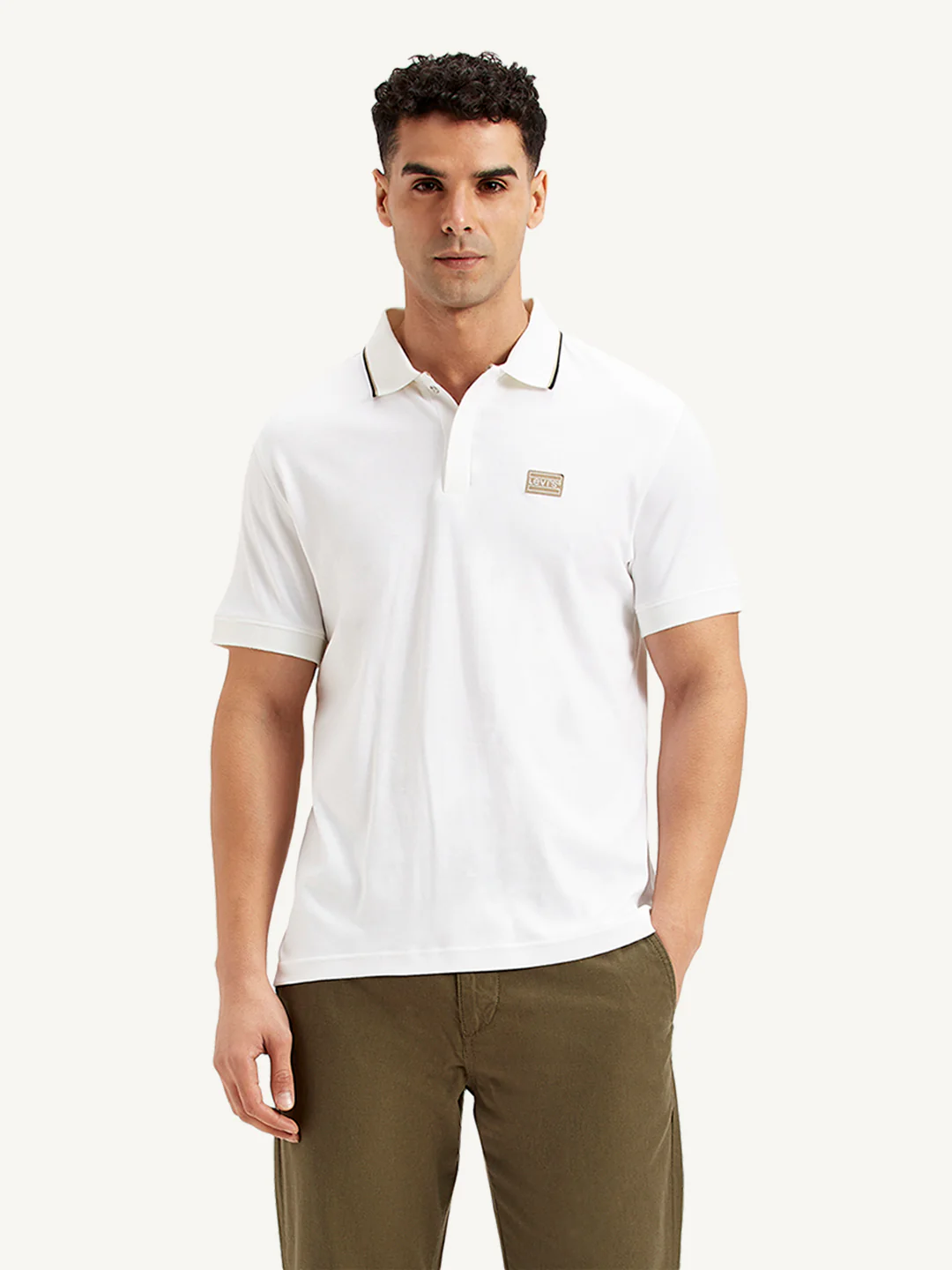 Men's Solid Slim Fit Polo T-Shirt - Image 2