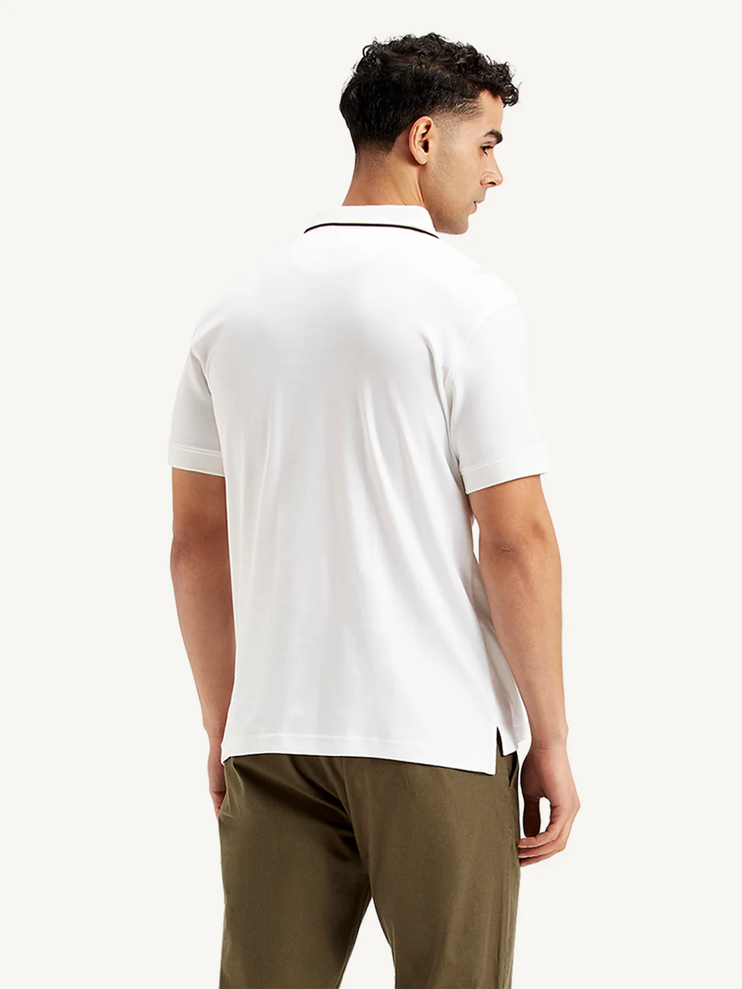 Men's Solid Slim Fit Polo T-Shirt - Image 3