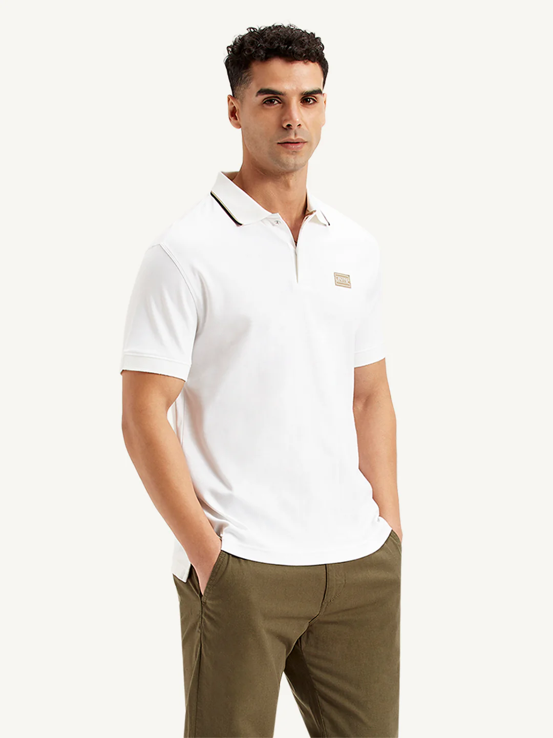 Men's Solid Slim Fit Polo T-Shirt - Image 4