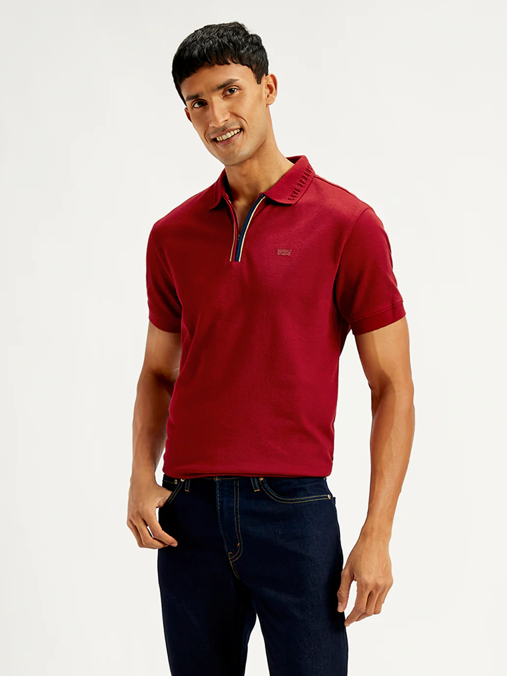 Men's Solid Slim Fit Polo T-Shirt - Image 2