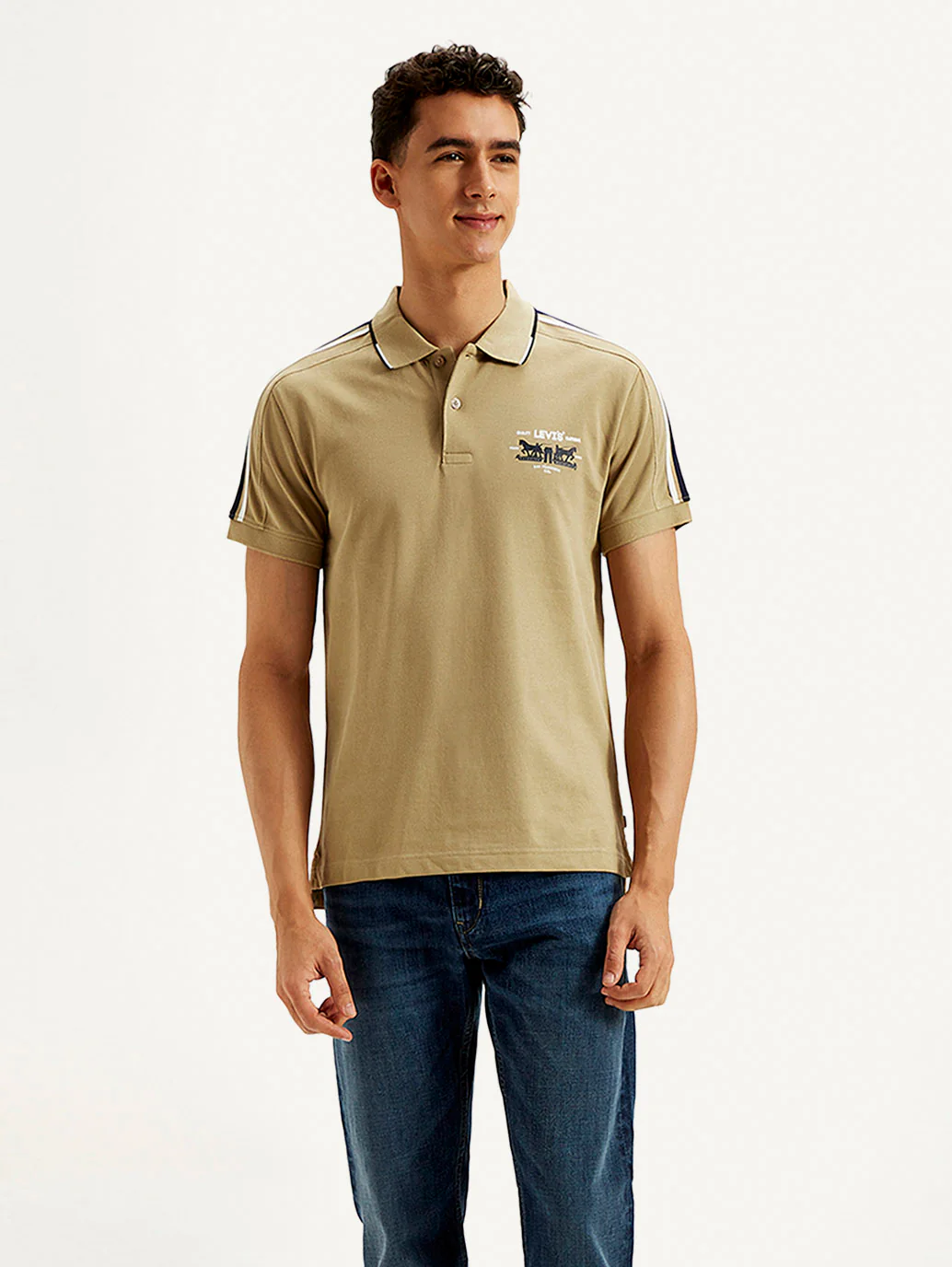 Men's Solid Slim Fit Polo T-shirt - Image 2