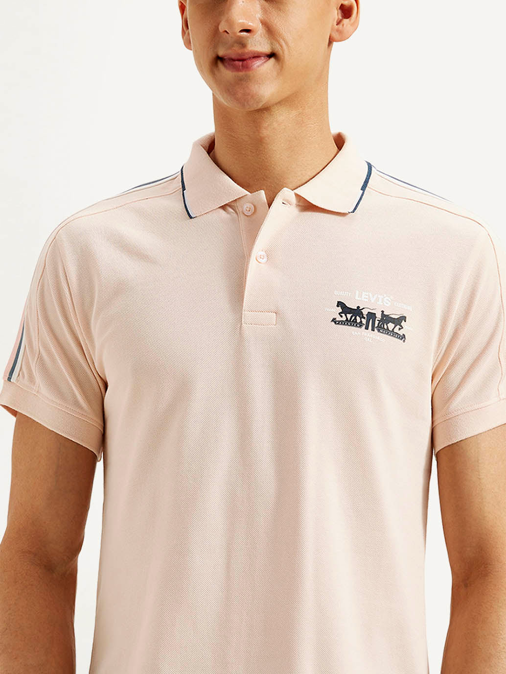 Men's Solid Slim Fit Polo T-shirt - Image 5