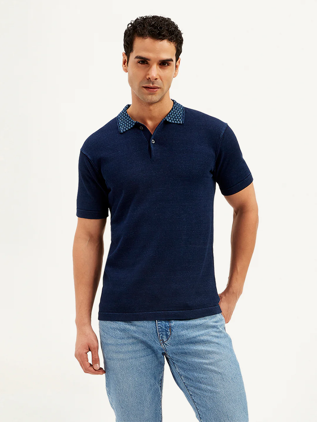 Men's Solid Slim Fit Polo T-Shirt