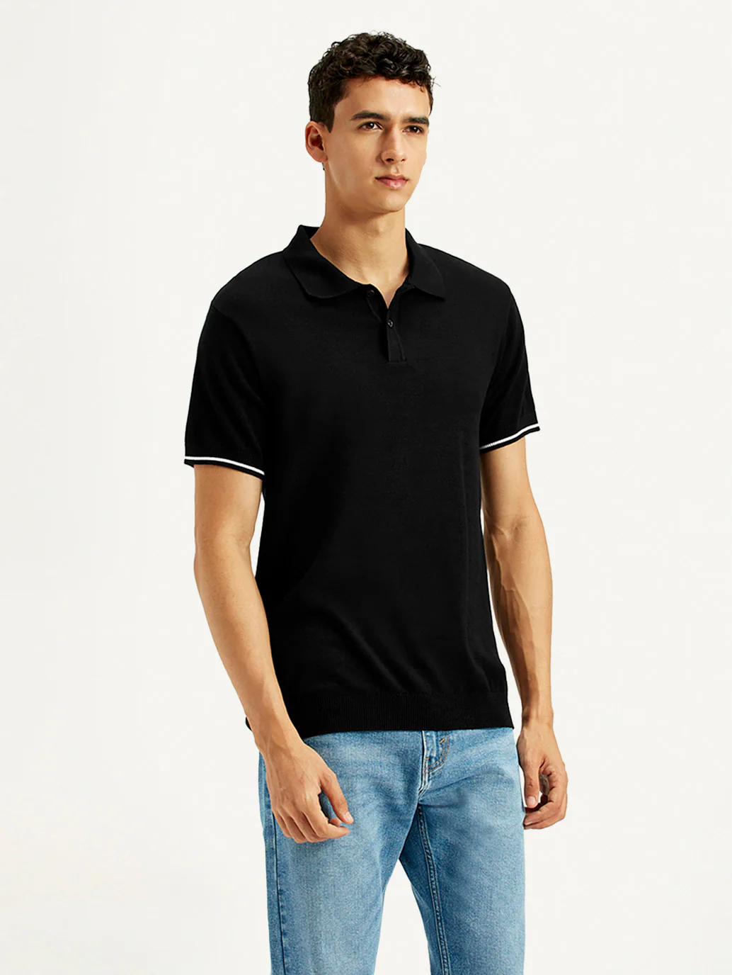 Men's Solid Slim Fit Polo T-Shirt - Image 4