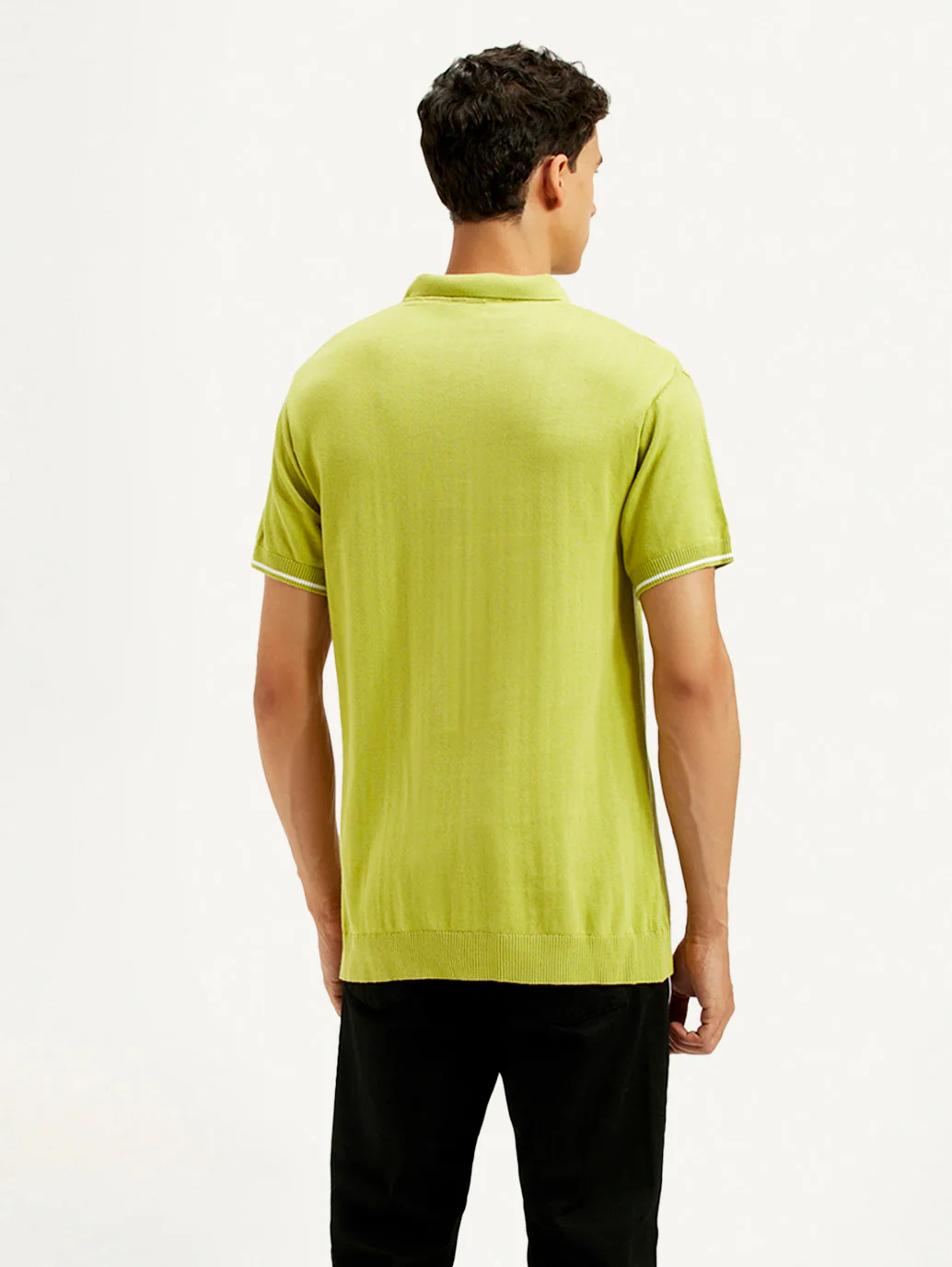 Men's Solid Slim Fit Polo T-Shirt - Image 3