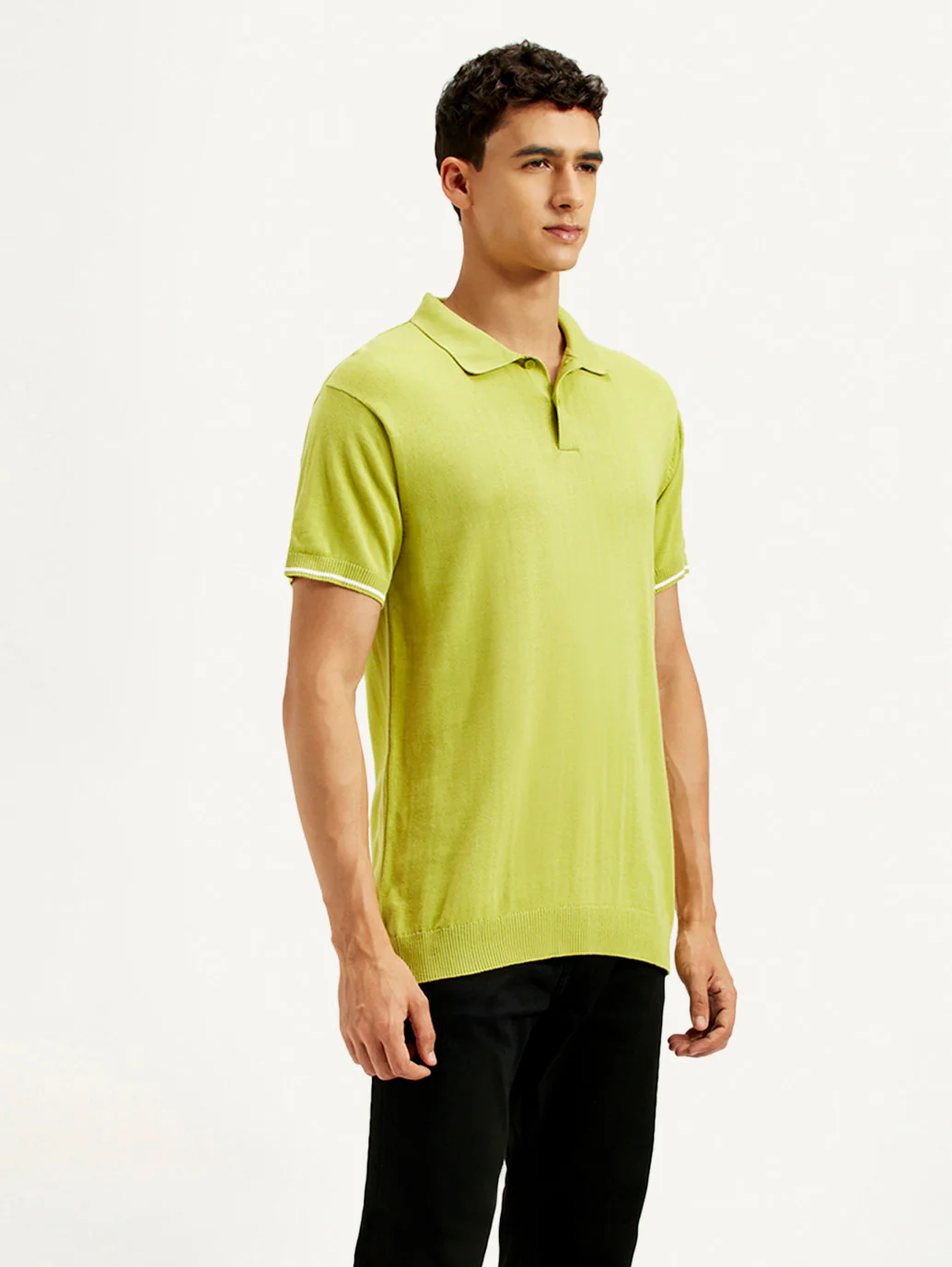 Men's Solid Slim Fit Polo T-Shirt - Image 5