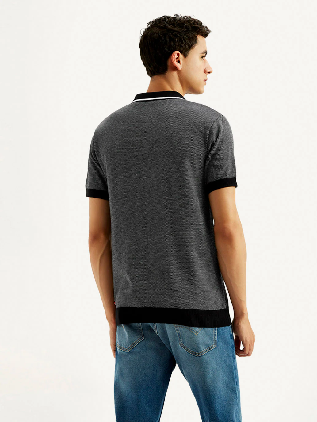 Men's Solid Slim Fit Polo T-shirt - Image 3