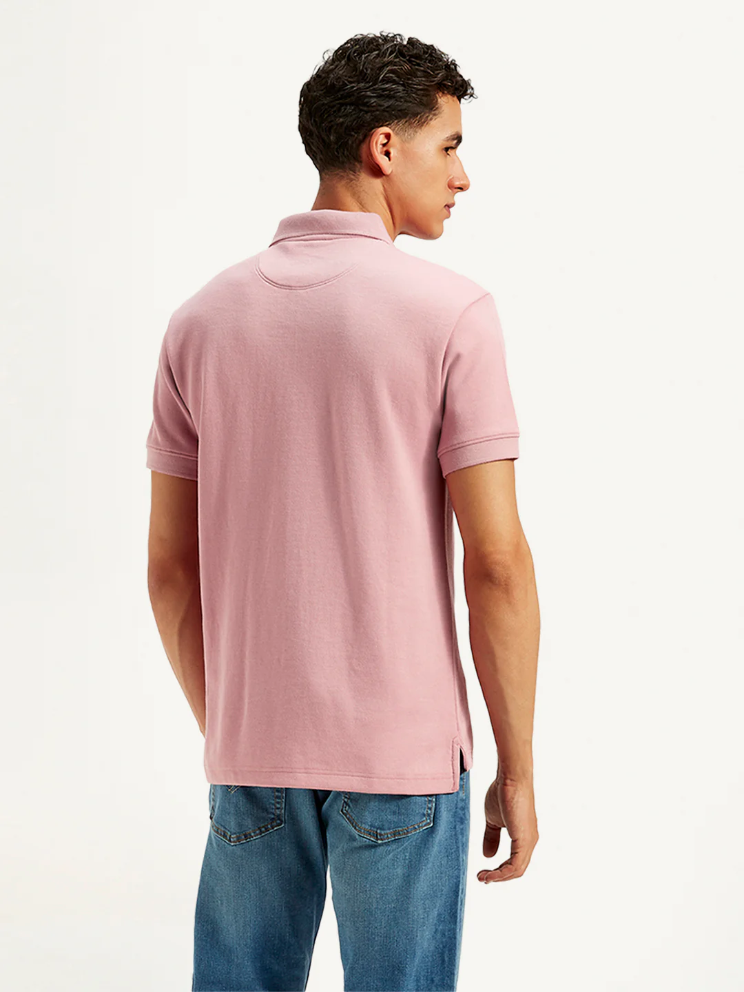 Men's Solid Slim Fit Polo T-Shirt - Image 3