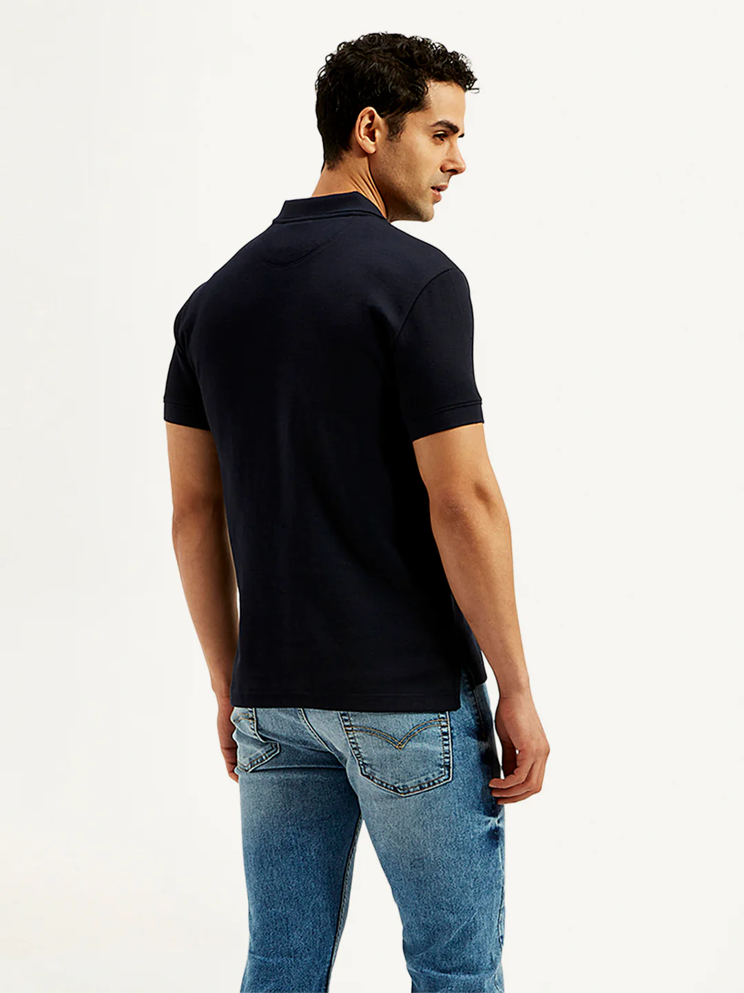 Men's Solid Slim Fit Polo T-Shirt - Image 3
