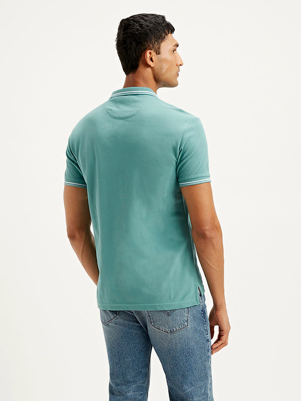 Men's Solid Slim Fit Polo T-shirt - Image 3