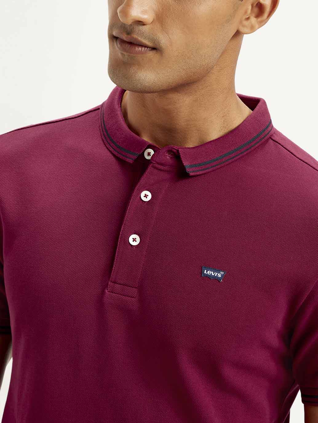 Men's Solid Slim Fit Polo T-shirt - Image 4