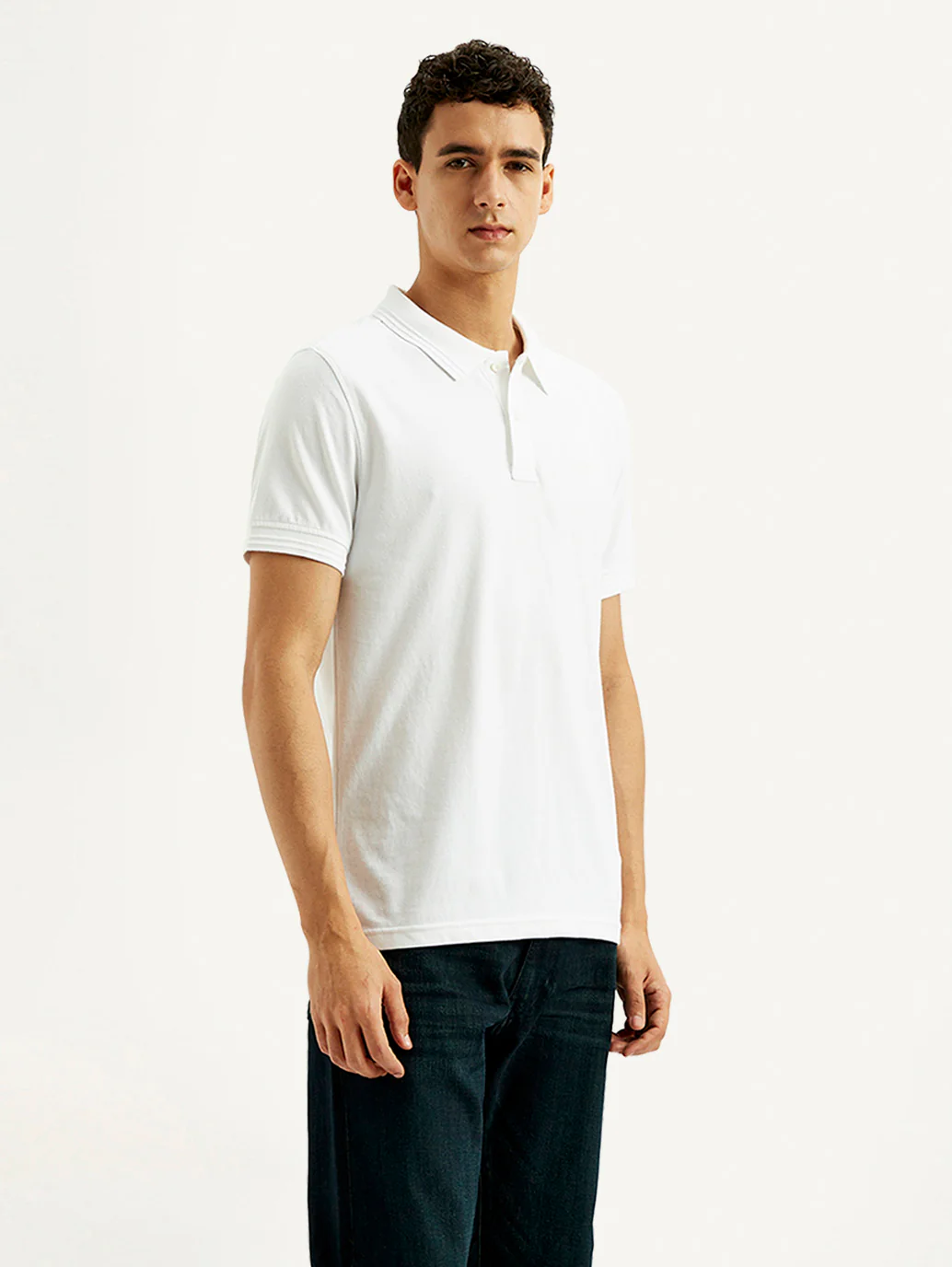 Men's Solid Slim Fit Polo T-shirt