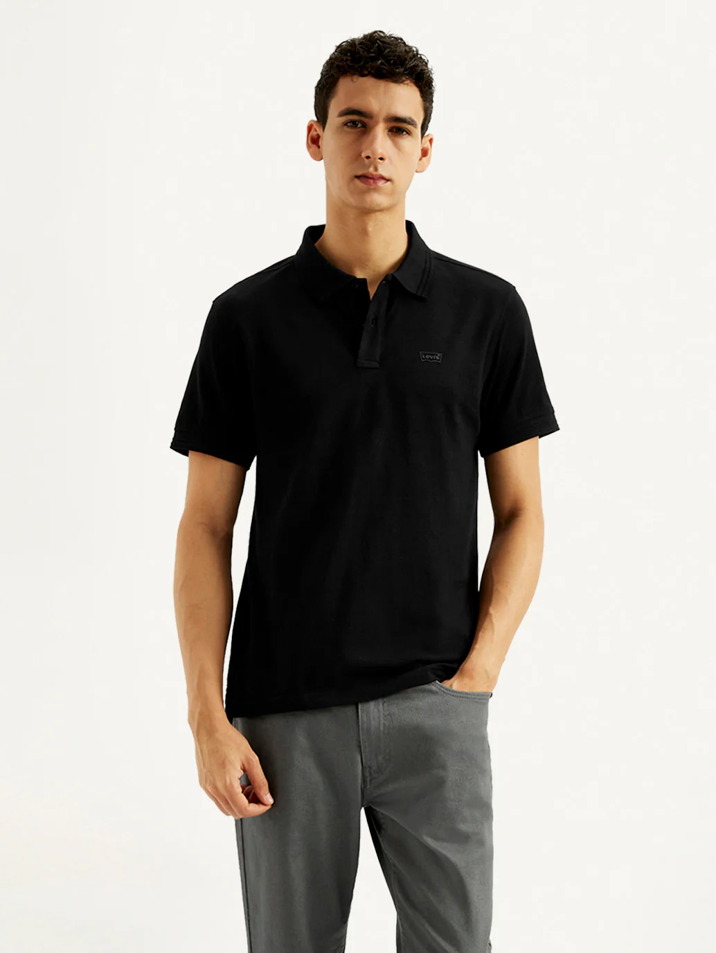 Men's Solid Slim Fit Polo T-shirt - Image 2