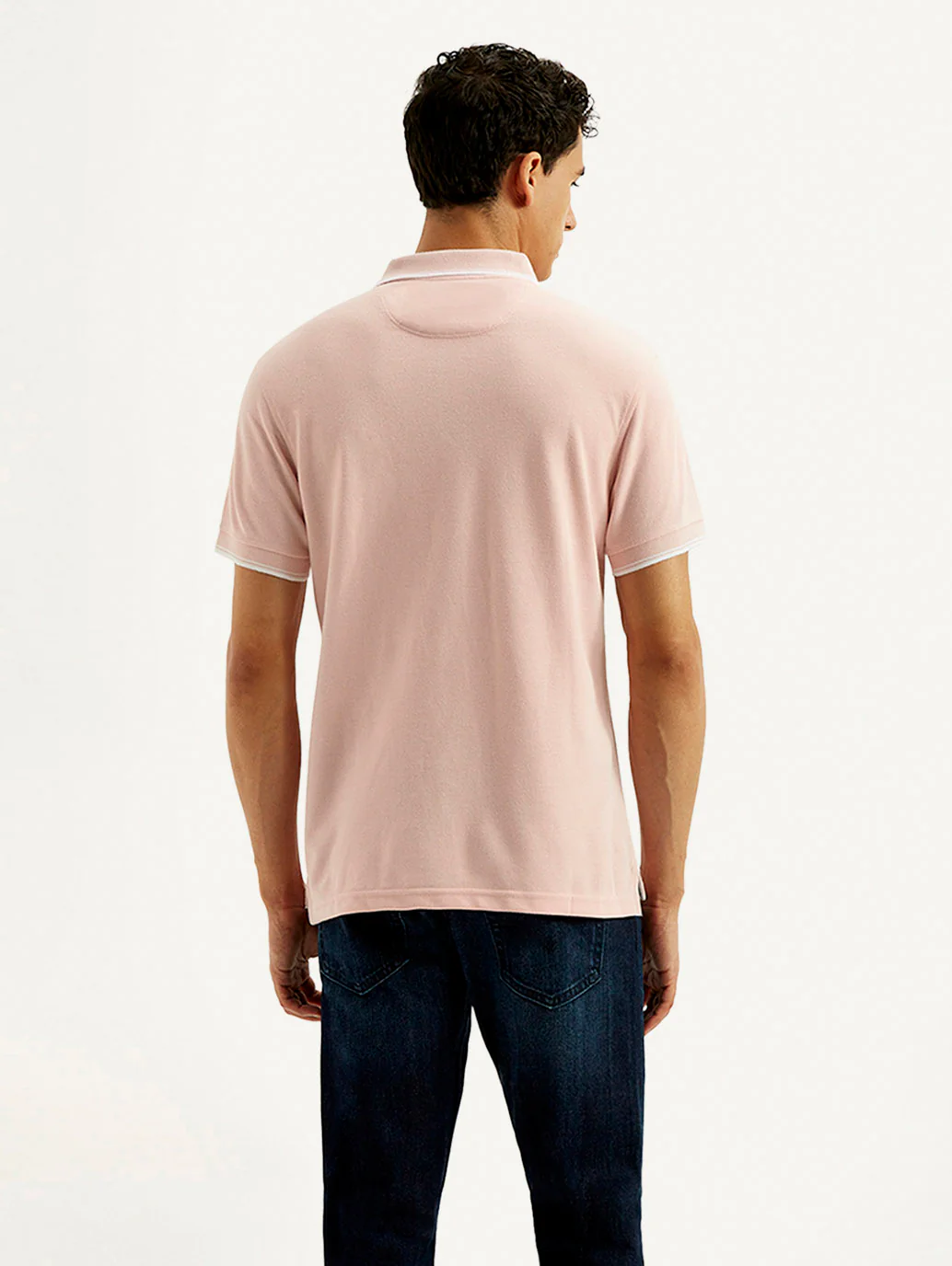 Men's Solid Slim Fit Polo T-shirt - Image 3