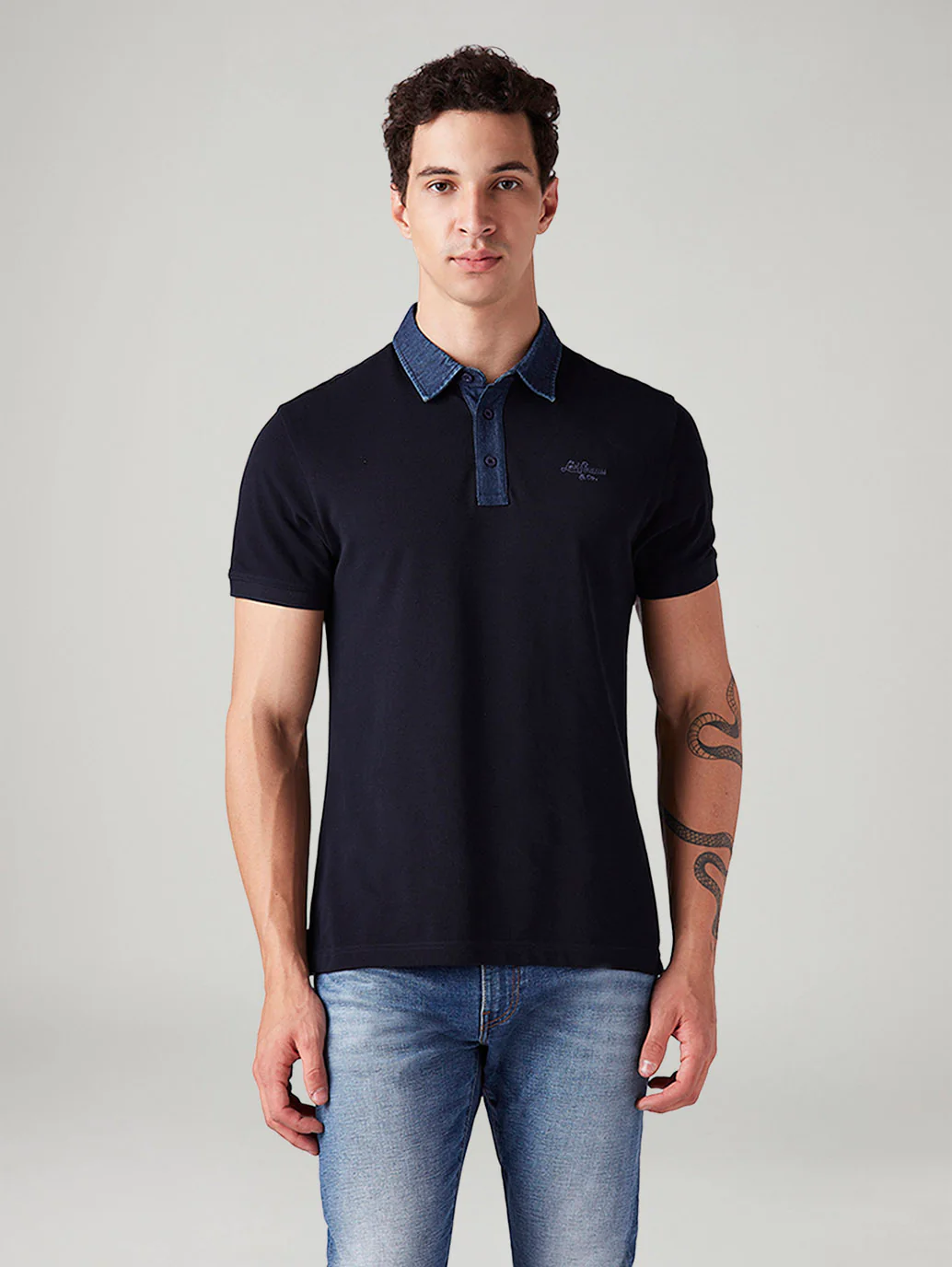 Men's Solid Slim Fit Polo T-Shirt - Image 2