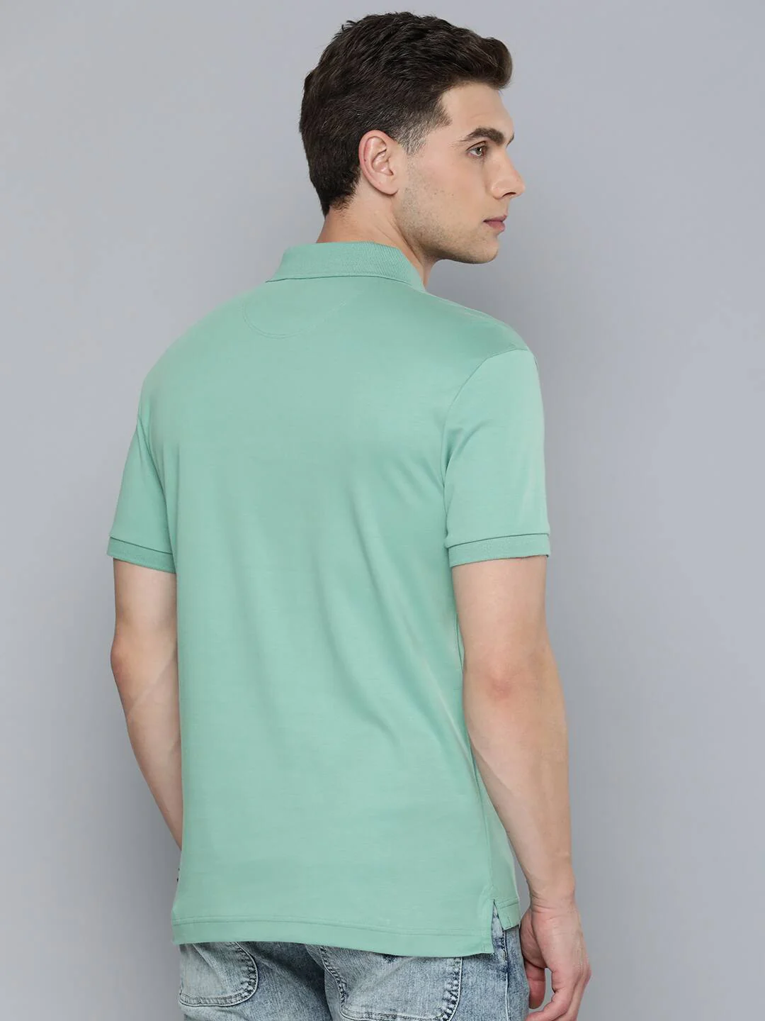 Men's Solid Slim Fit Polo T-shirt - Image 10