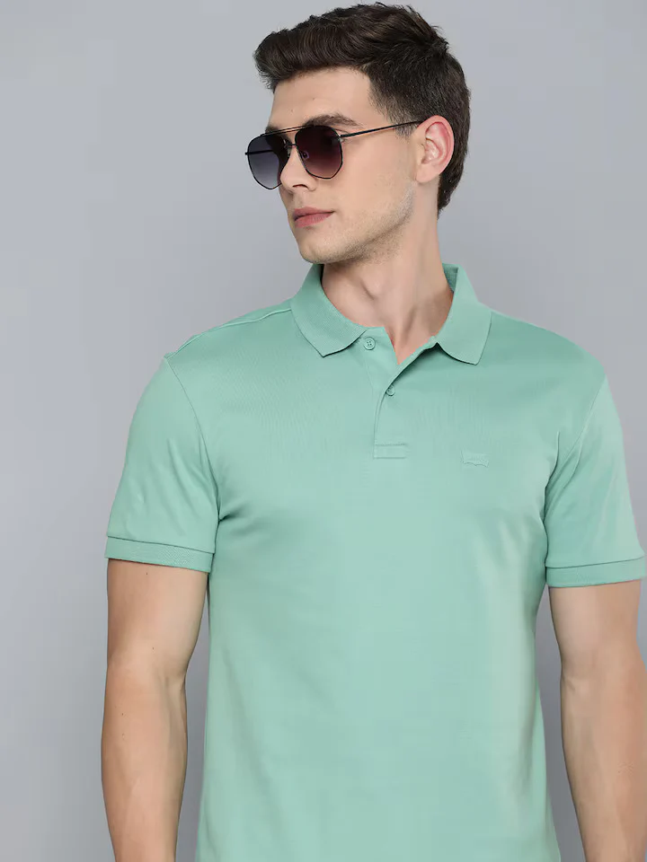 Men's Solid Slim Fit Polo T-shirt - Image 7