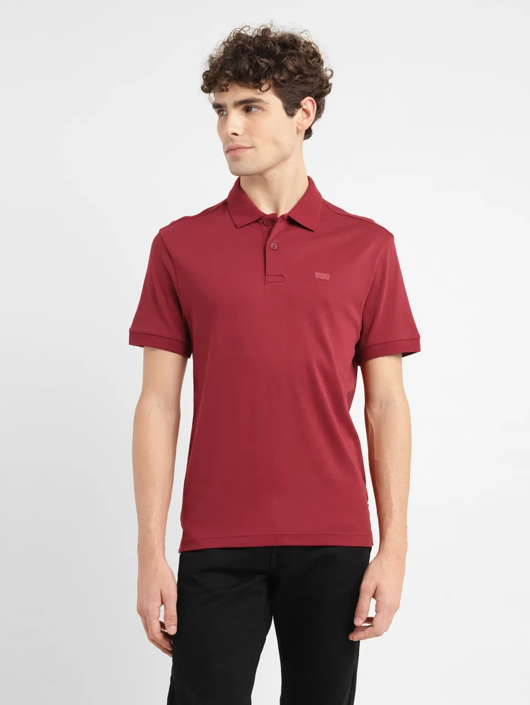 Men's Solid Slim Fit Polo T-shirt - Image 2