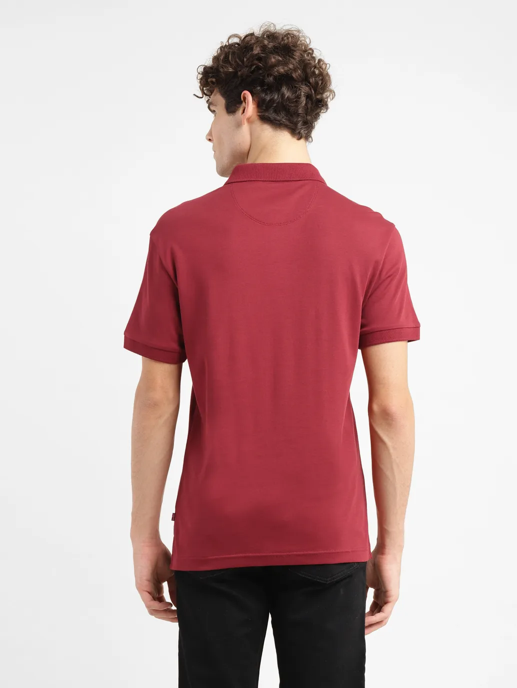 Men's Solid Slim Fit Polo T-shirt - Image 3