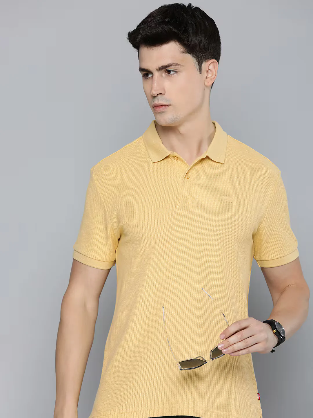 Men's Solid Slim Fit Polo T-Shirt