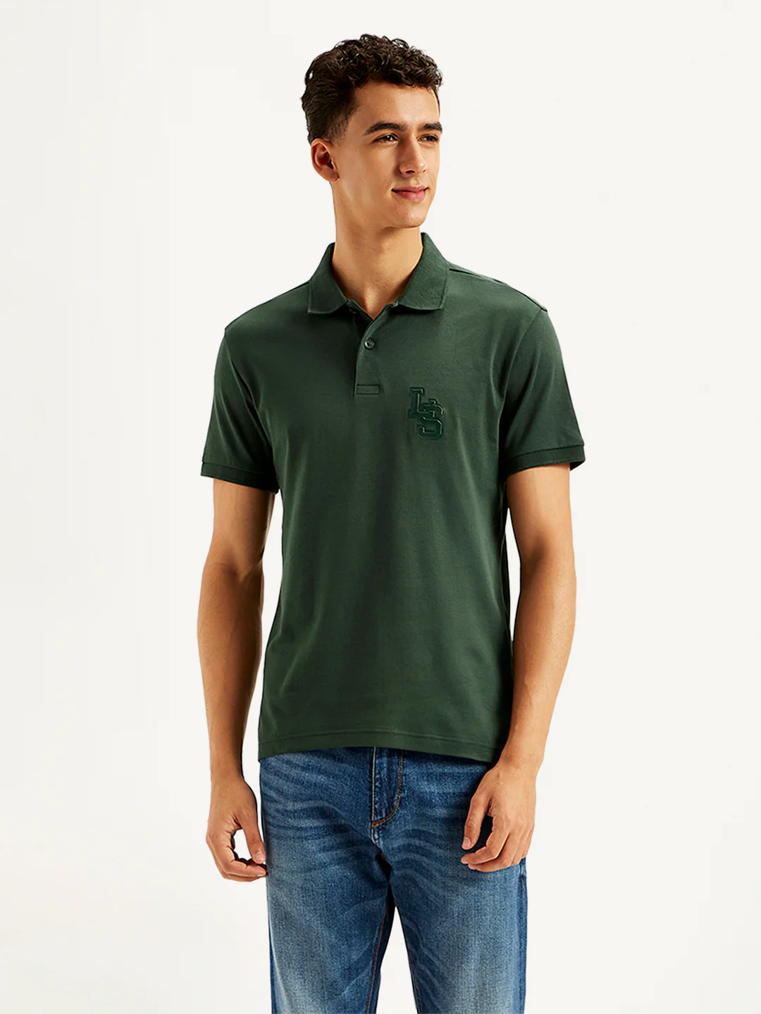Men's Solid Slim Fit Polo T-Shirt