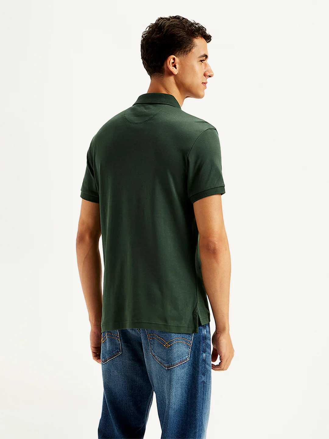 Men's Solid Slim Fit Polo T-Shirt - Image 2