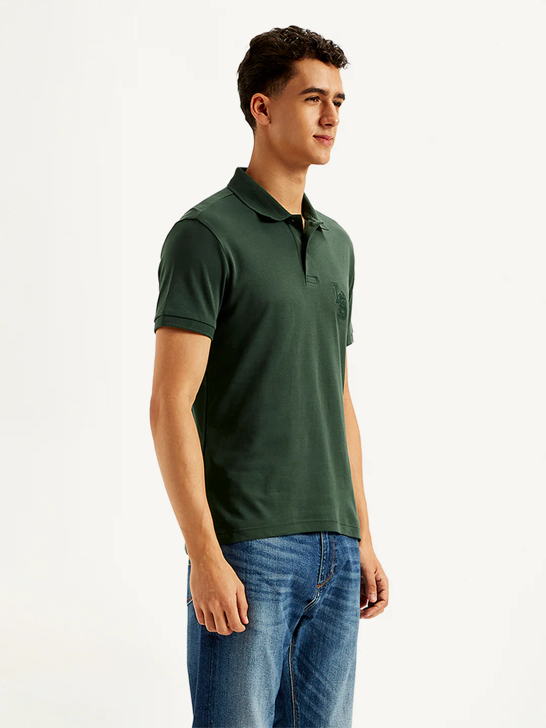 Men's Solid Slim Fit Polo T-Shirt - Image 3