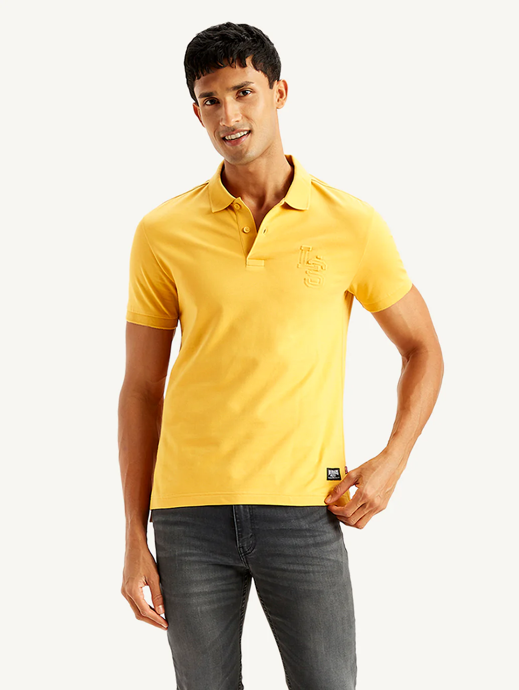 Men's Solid Slim Fit Polo T-shirt - Image 2