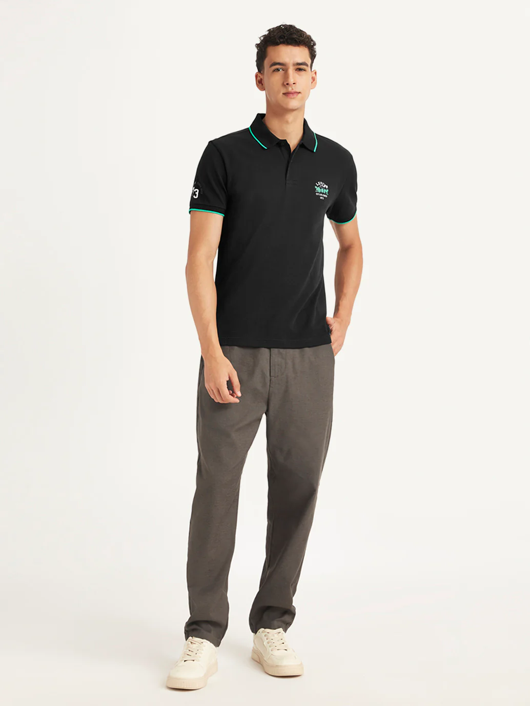 Men's Solid Slim Fit Polo T-Shirt - Image 3