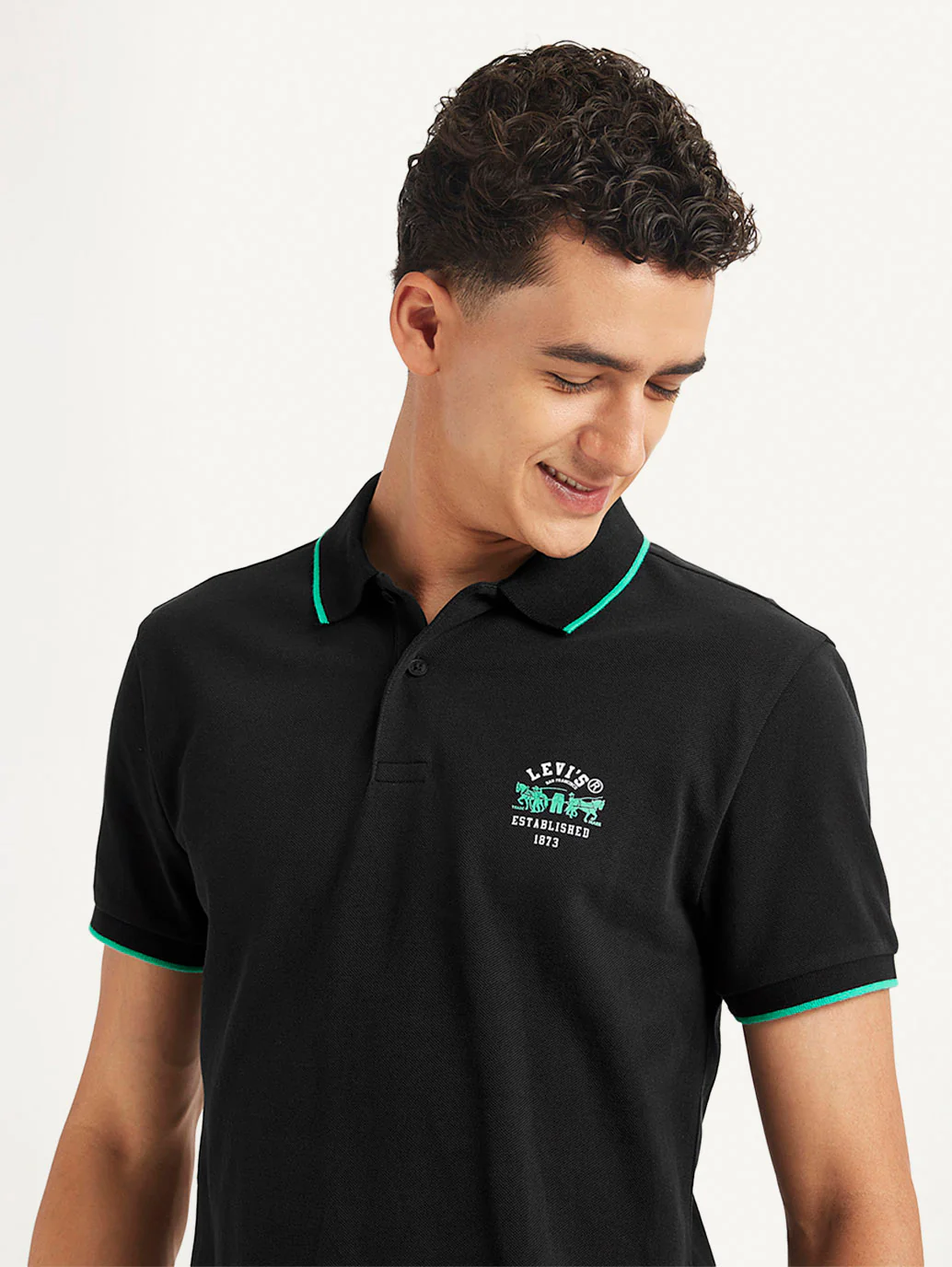 Men's Solid Slim Fit Polo T-Shirt - Image 5