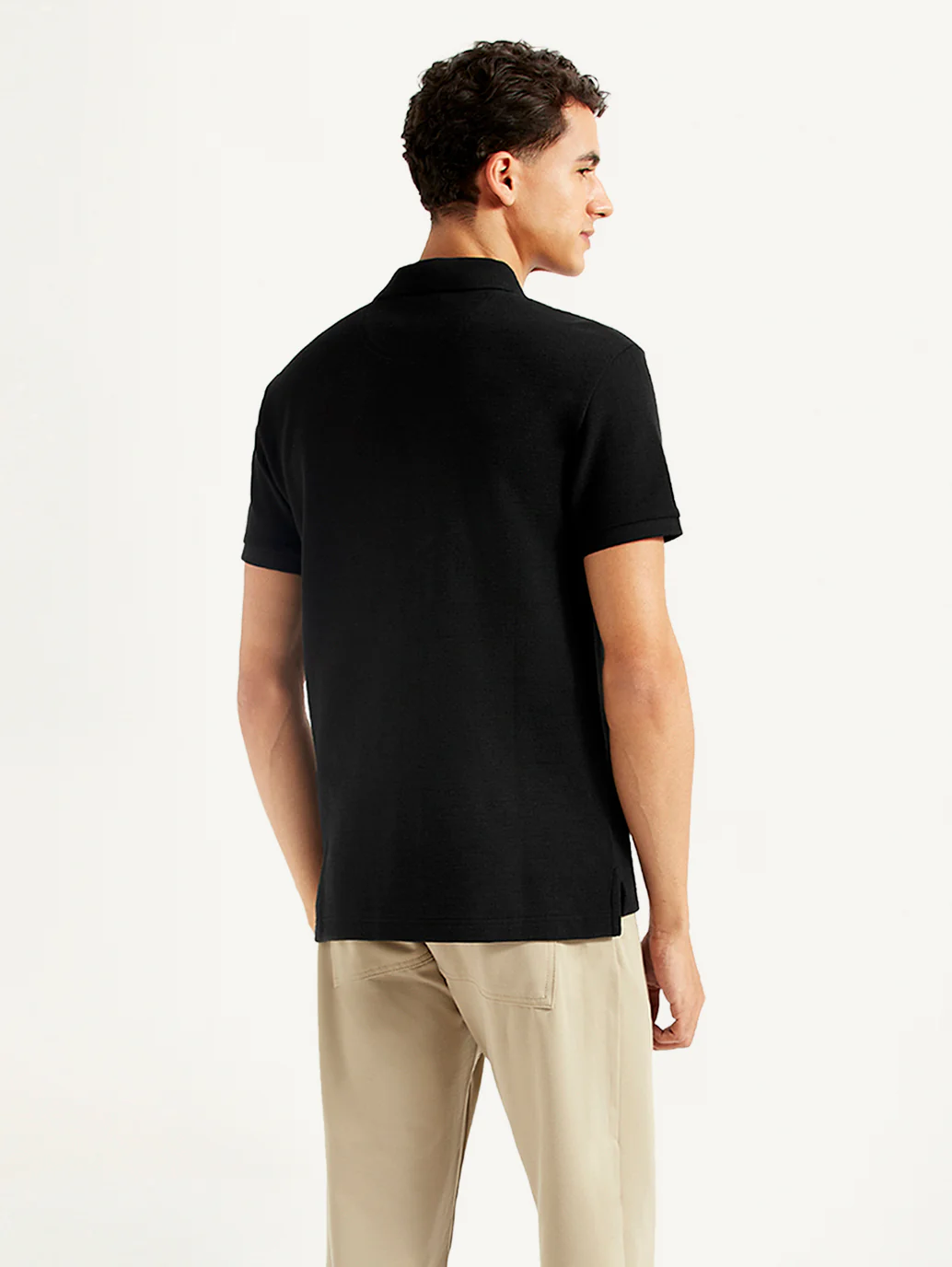 Men's Solid Slim Fit Polo T-shirt - Image 3
