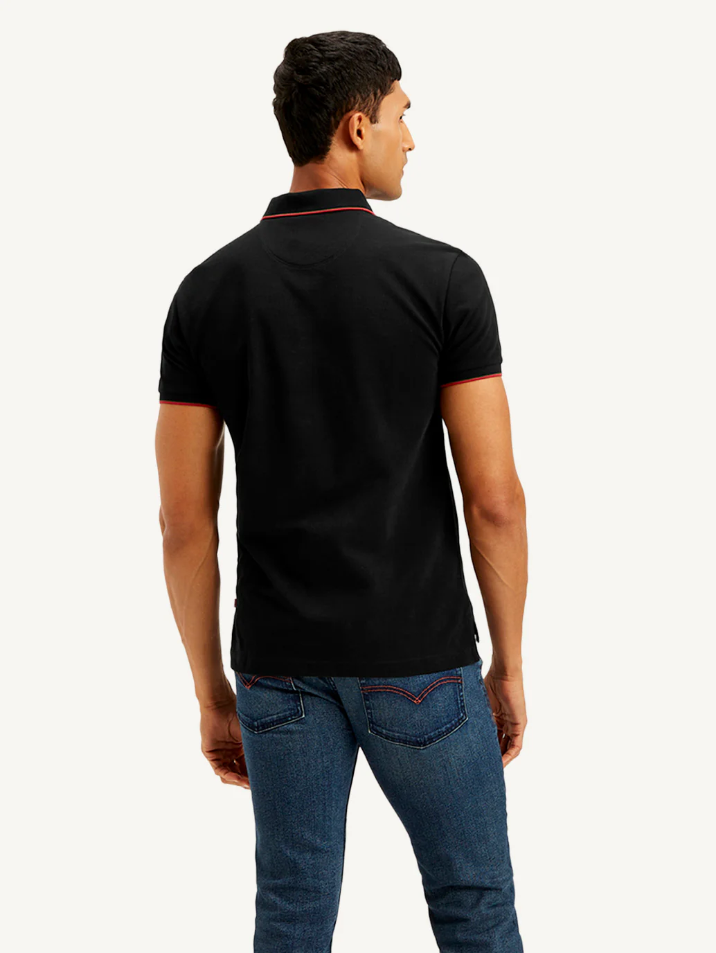 Men's Solid Slim Fit Polo T-shirt - Image 2