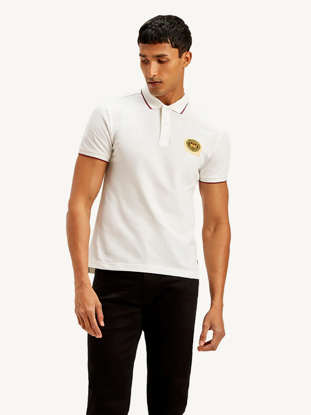 Men's Solid Slim Fit Polo T-shirt - Image 2