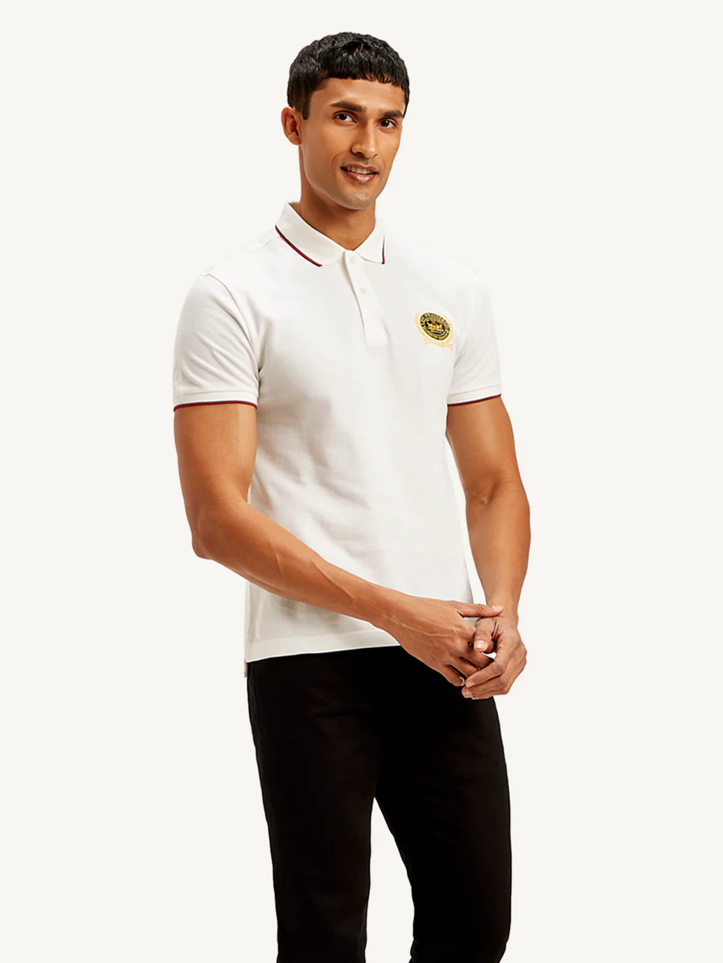 Men's Solid Slim Fit Polo T-shirt - Image 5