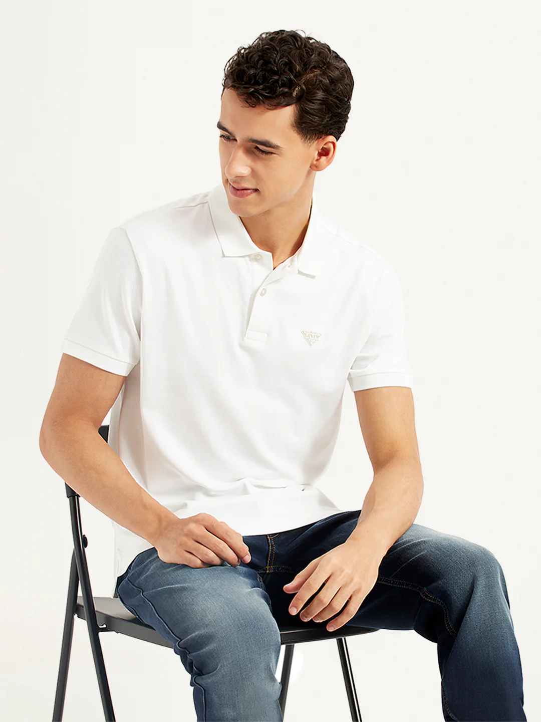 Men's Solid Slim Fit Polo T-shirt - Image 2