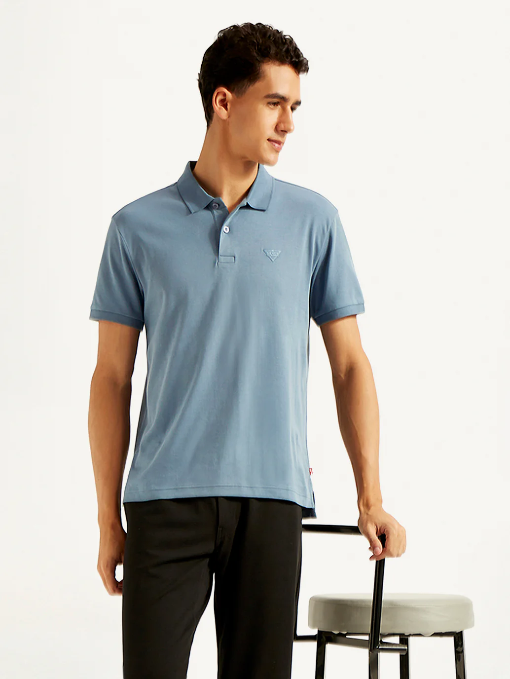 Men's Solid Slim Fit Polo T-shirt - Image 2