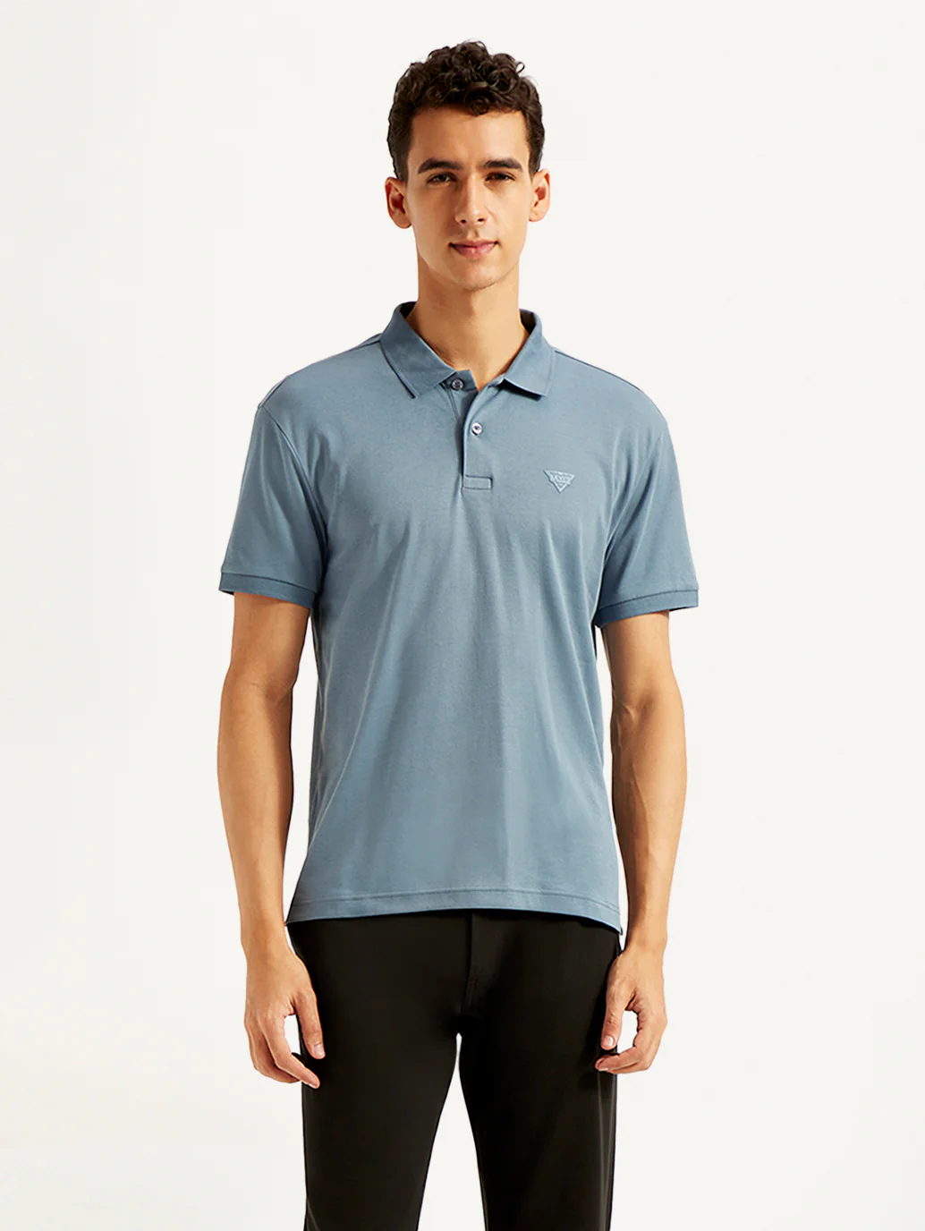 Men's Solid Slim Fit Polo T-shirt - Image 3