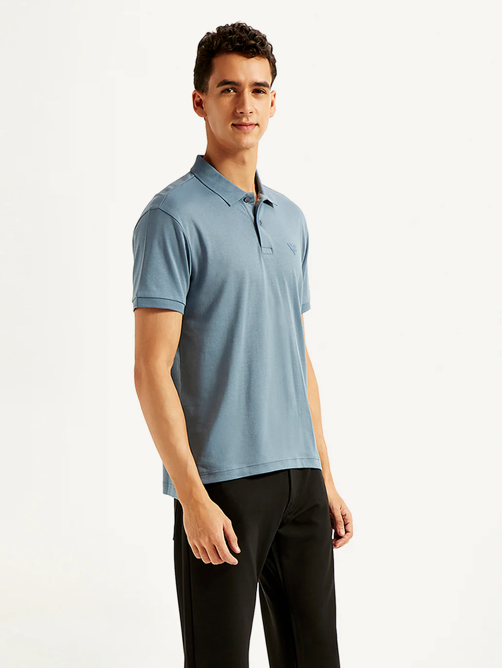 Men's Solid Slim Fit Polo T-shirt - Image 6