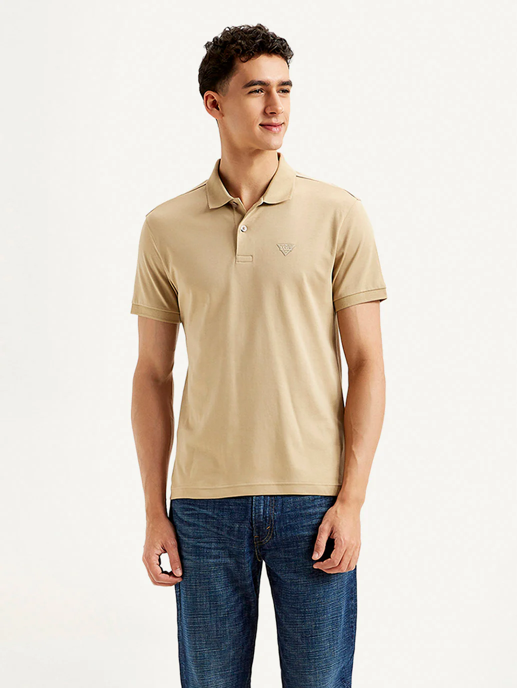 Men's Solid Slim Fit Polo T-shirt - Image 2