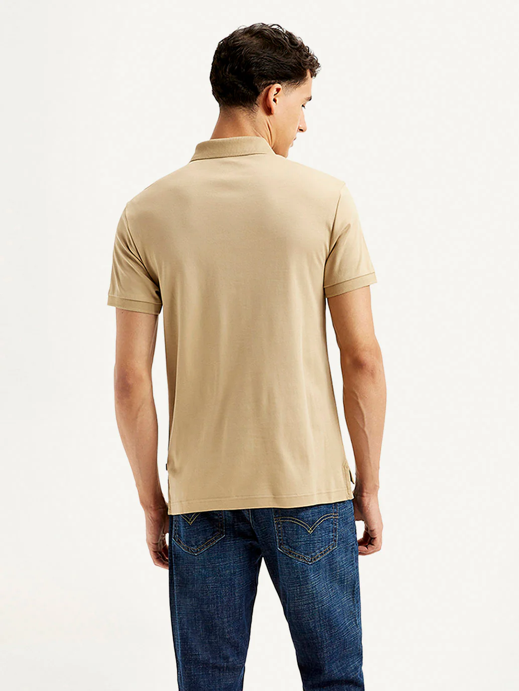 Men's Solid Slim Fit Polo T-shirt - Image 3
