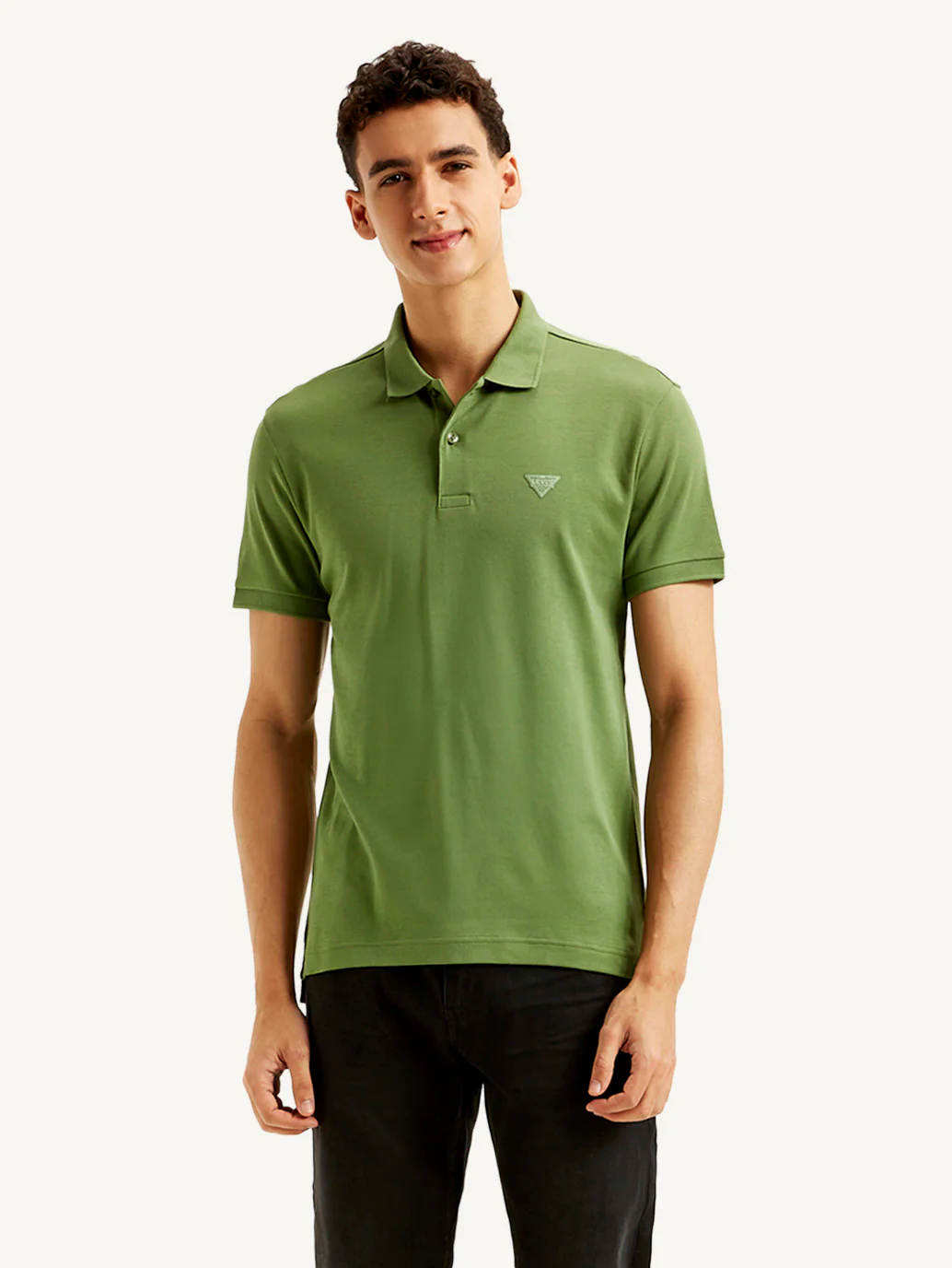 Men's Solid Slim Fit Polo T-shirt - Image 2
