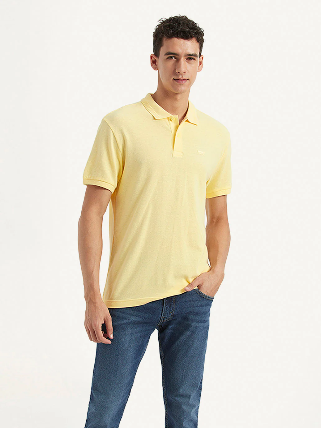 Men's Solid Slim Fit Polo Linen T-shirt - Image 5