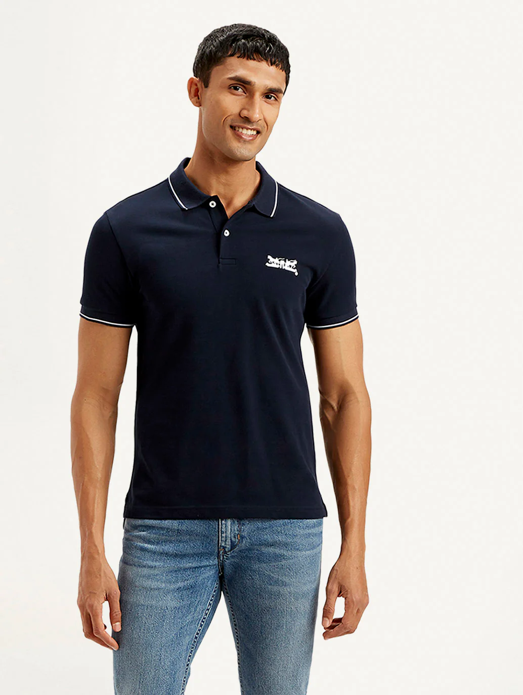 Men's Solid Slim Fit Polo T-shirt - Image 2