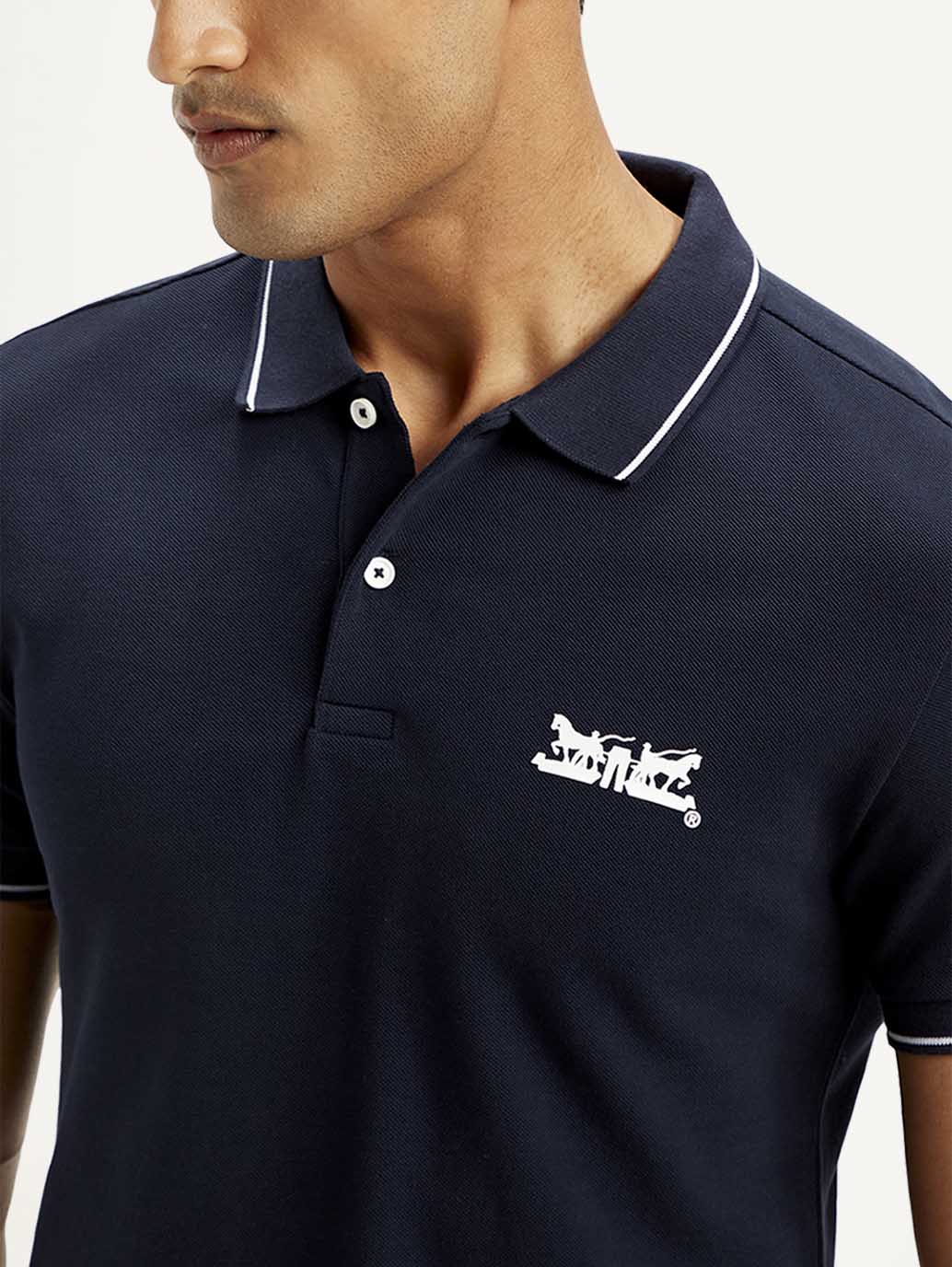 Men's Solid Slim Fit Polo T-shirt - Image 4
