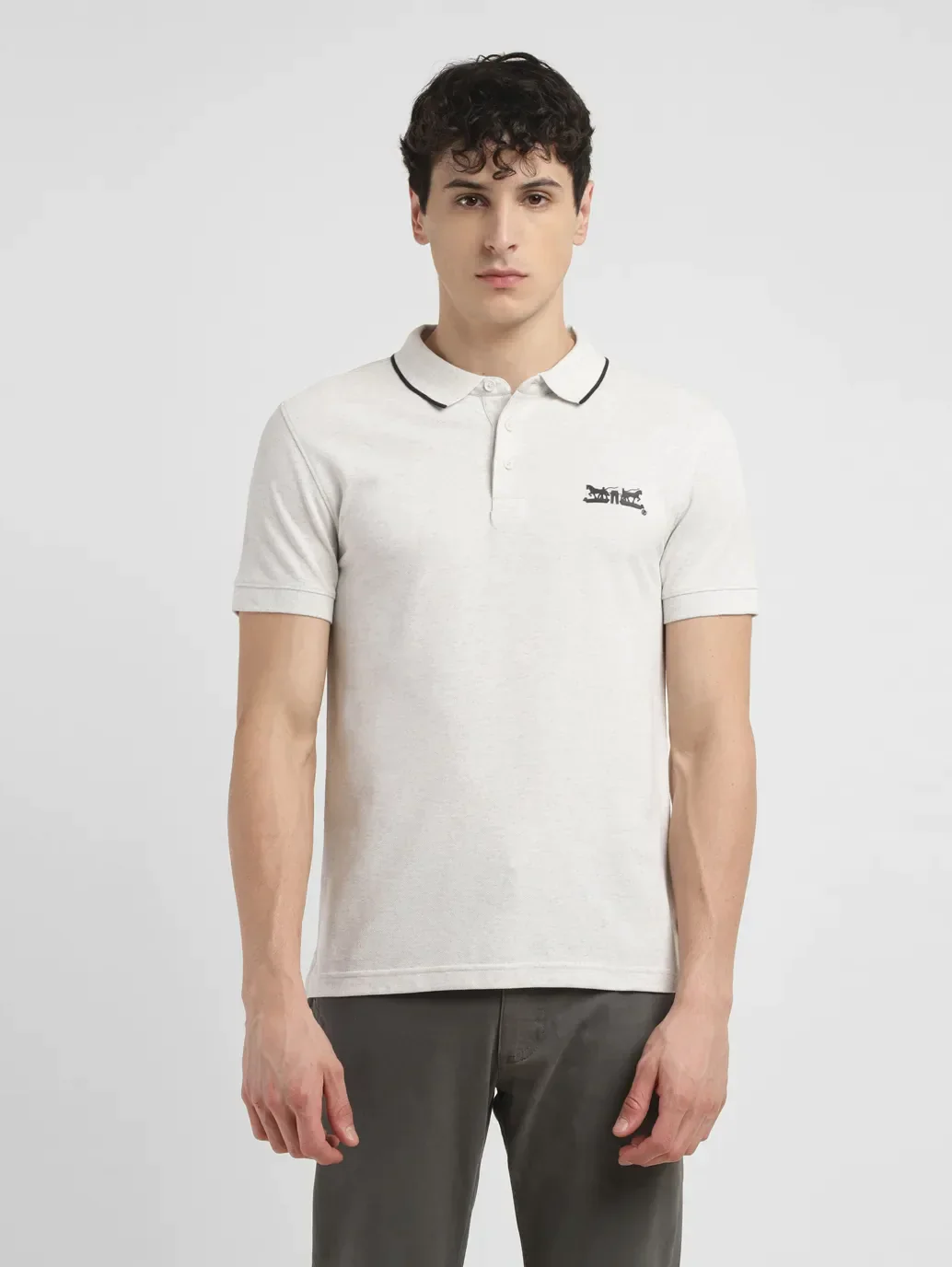 Men's Solid Slim Fit Polo T-shirt - Image 2