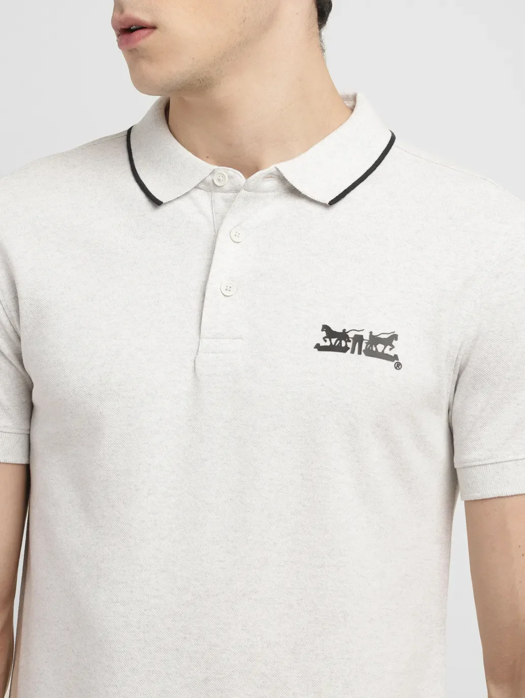 Men's Solid Slim Fit Polo T-shirt - Image 5