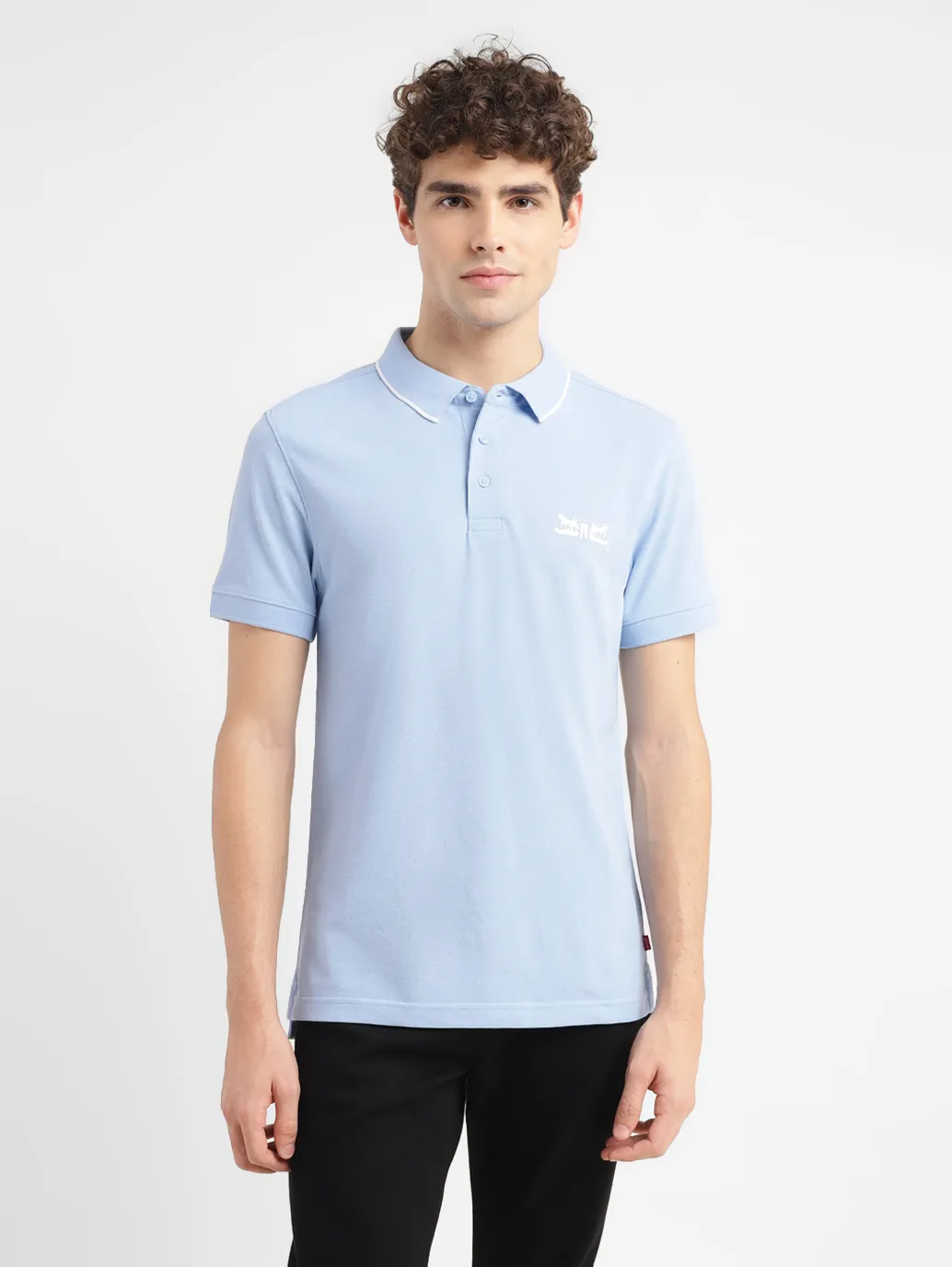 Men's Solid Slim Fit Polo T-shirt - Image 2