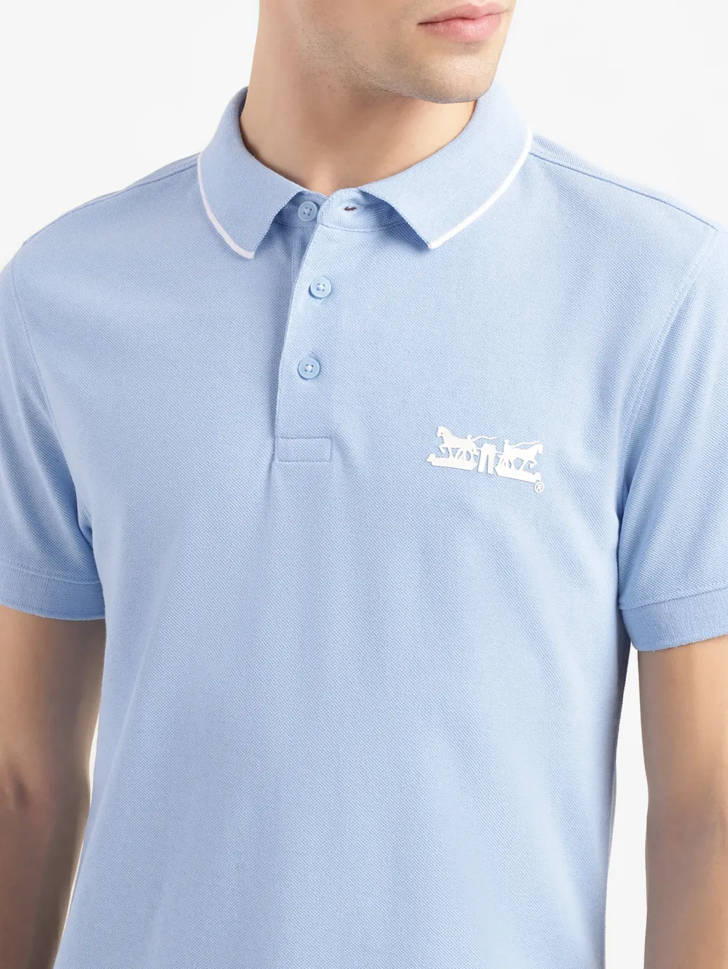 Men's Solid Slim Fit Polo T-shirt - Image 5
