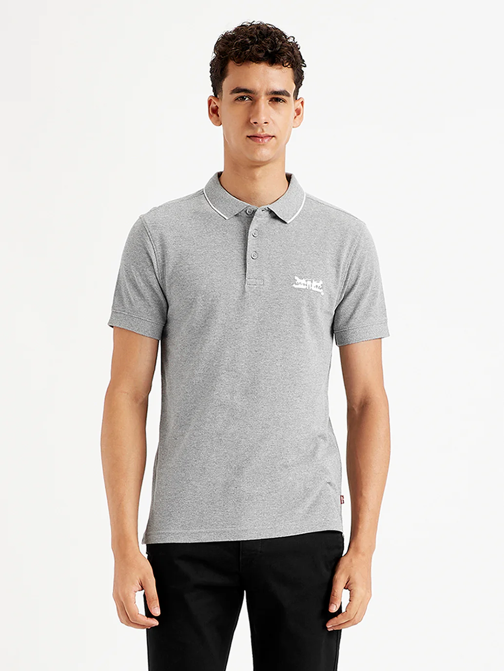 Men's Solid Slim Fit Polo T-Shirt - Image 3