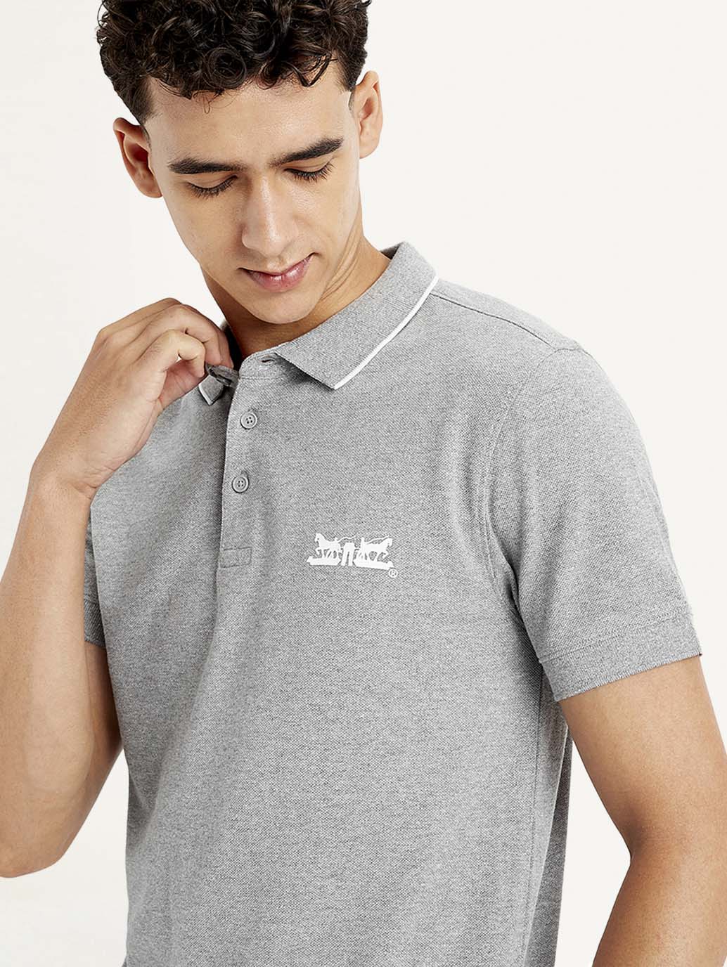 Men's Solid Slim Fit Polo T-Shirt - Image 5